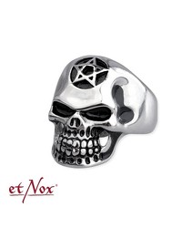 Edelstahlring 'Big Pentagram Skull' - vergleichen und g&uuml;nstig kaufen